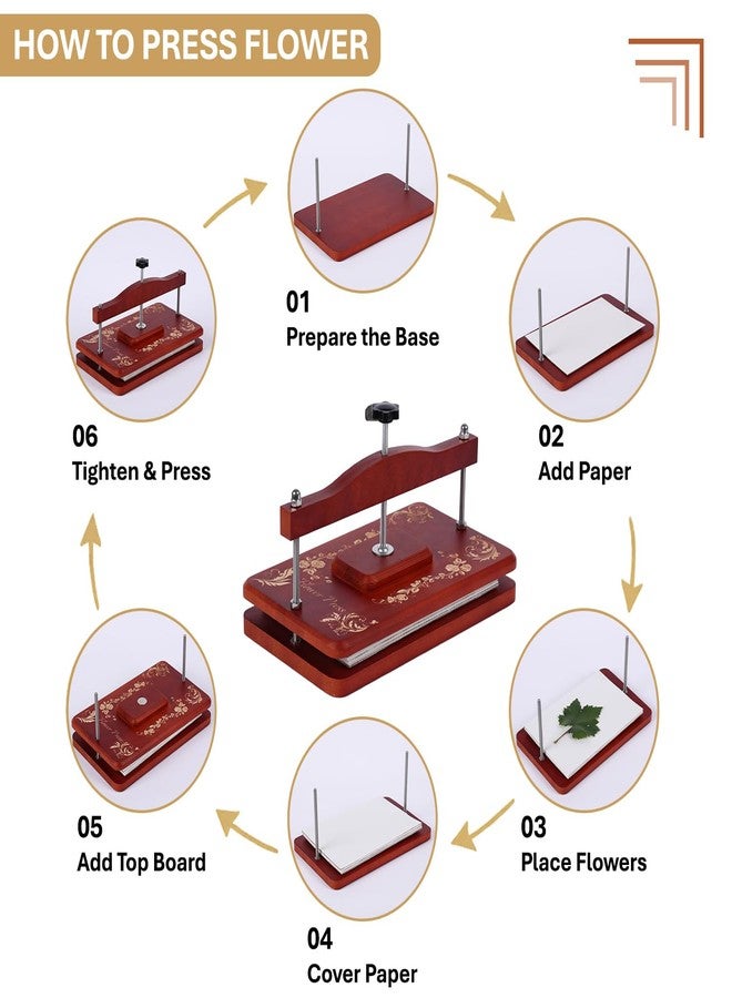 Nuvograin Large Flower Press Kit,Easy One-Step Wooden Plant Press,12.6 x 7.68 inch Flower Presser for Kids & Adults, Great for Thanksgiving & Christmas Gifts - Image 2